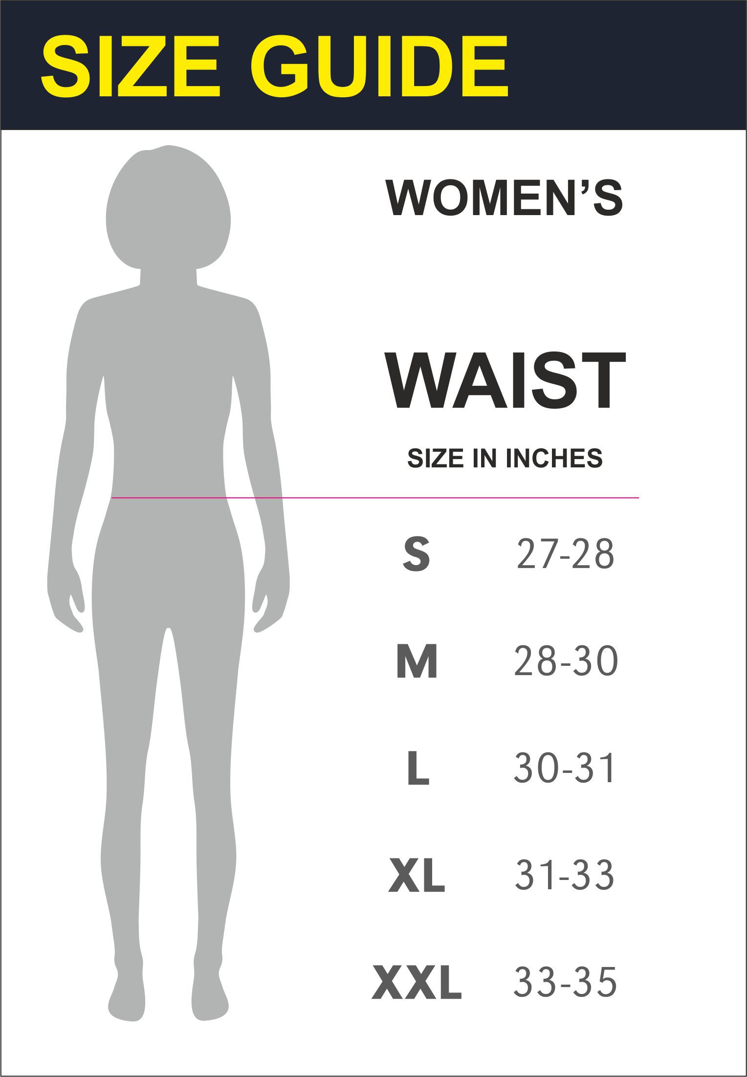 Size Guide Womens Waist