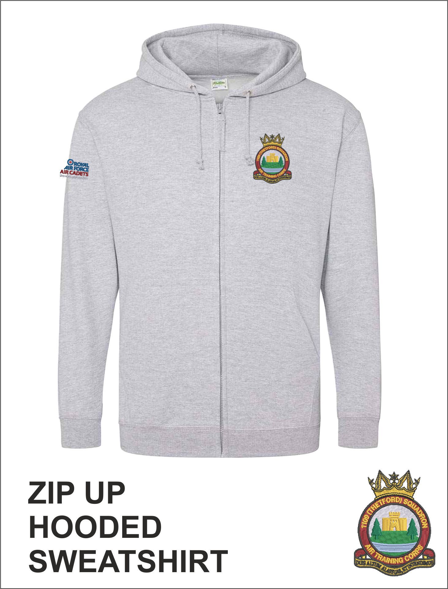 Zip Up Hoody Grey Front