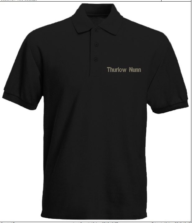 Thulow Nunn Mens Black Polo