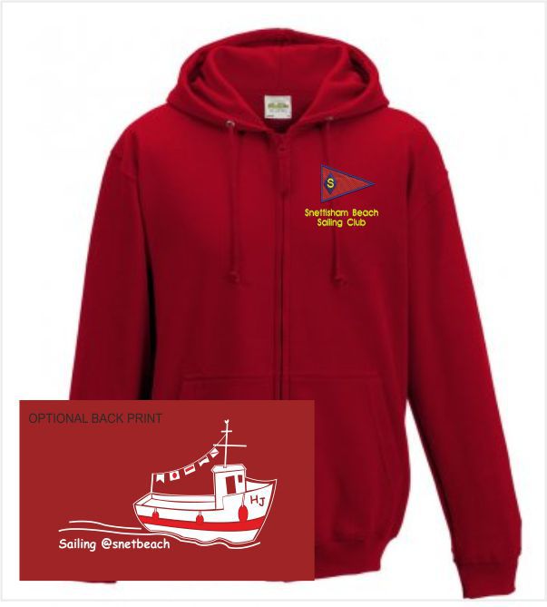 Snettisham Beach Sailing Club Red Hoodie