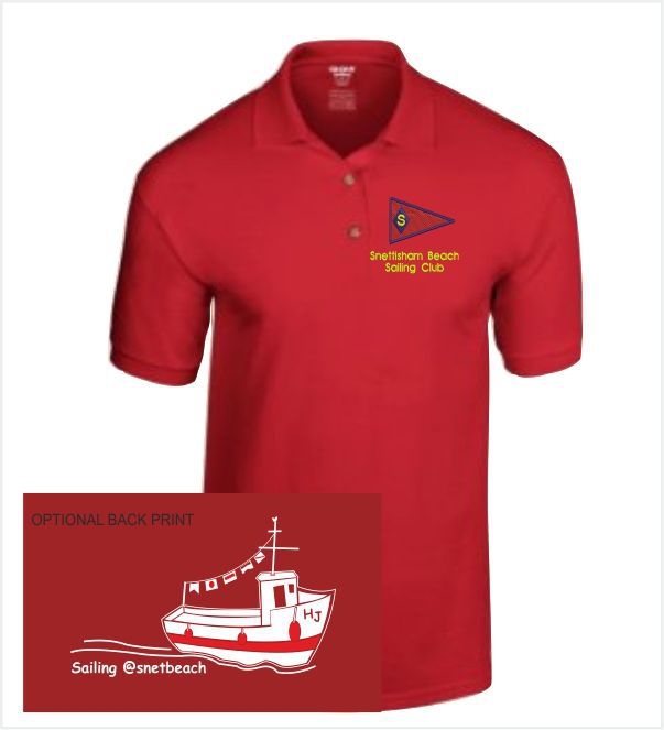 Snettisham Beach Sailing Club Polo Red