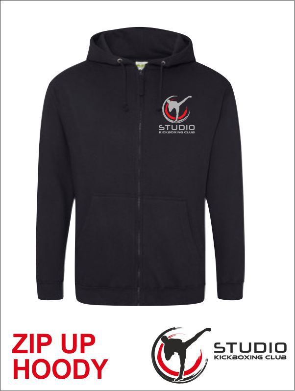 Zip Hoody Studio Black Front