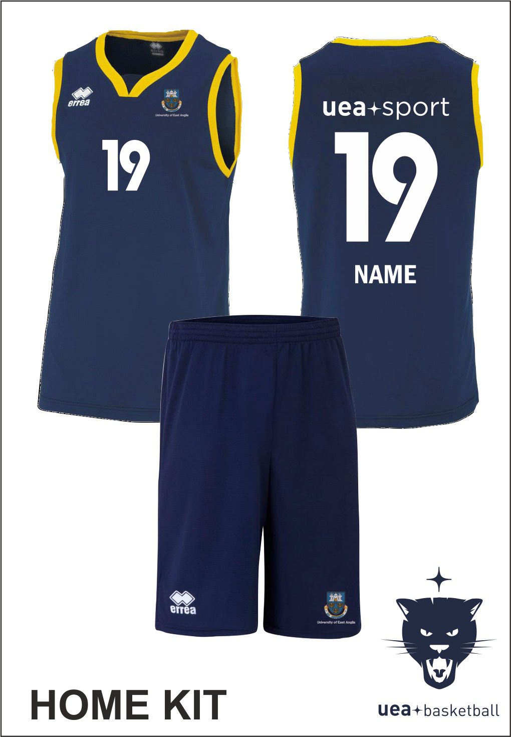 Uea Basketball Home Shirt Shorts