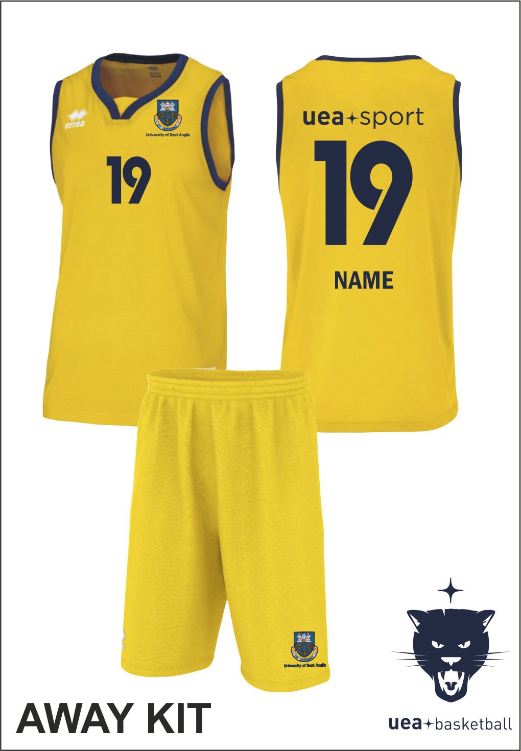 Uea Basketball Away Shirt Shorts