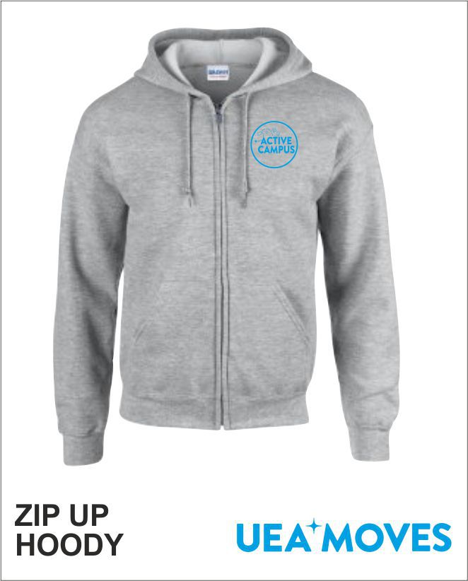 Zip Up Hoody Grey Front