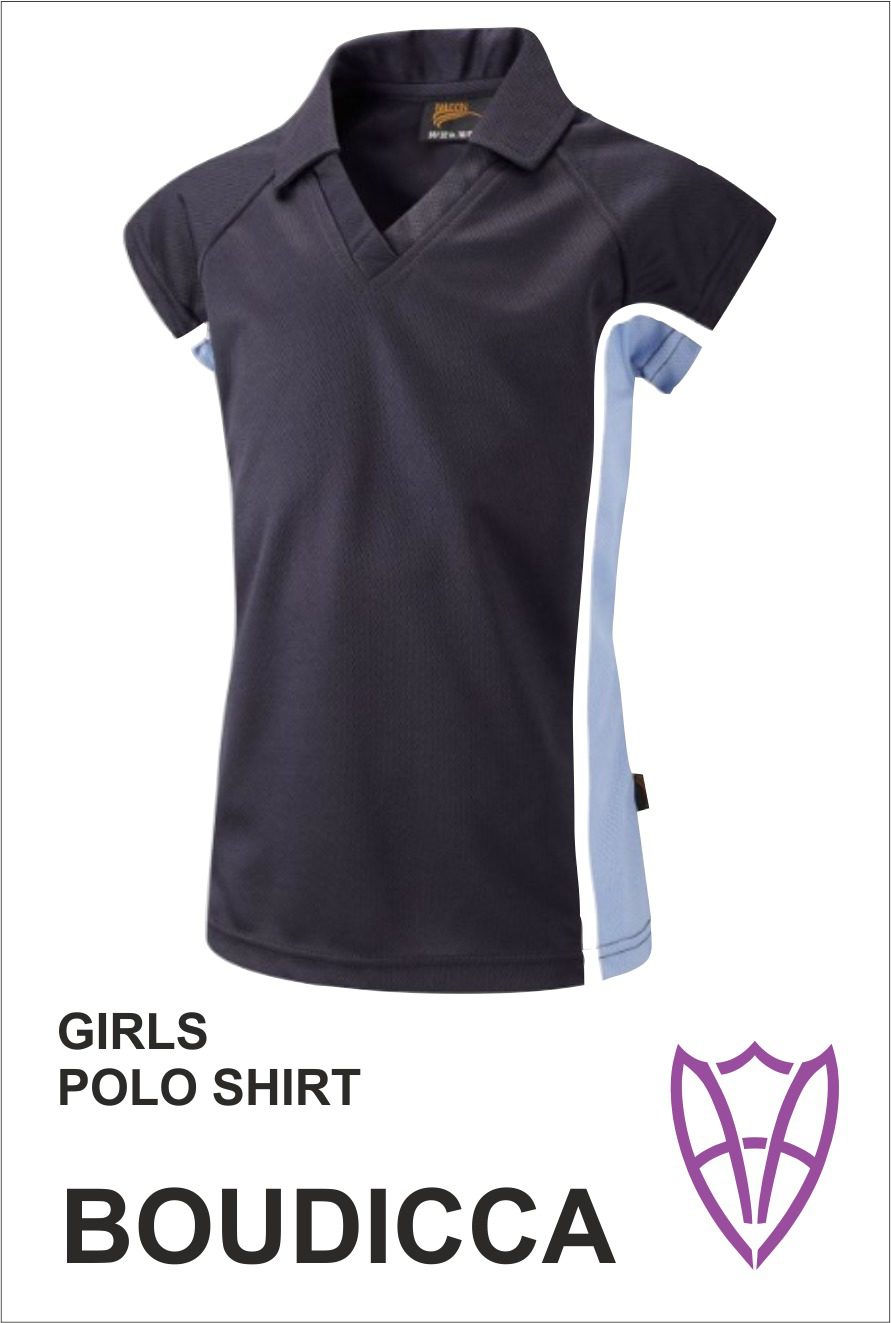 Girls Polo Shirt Blue House