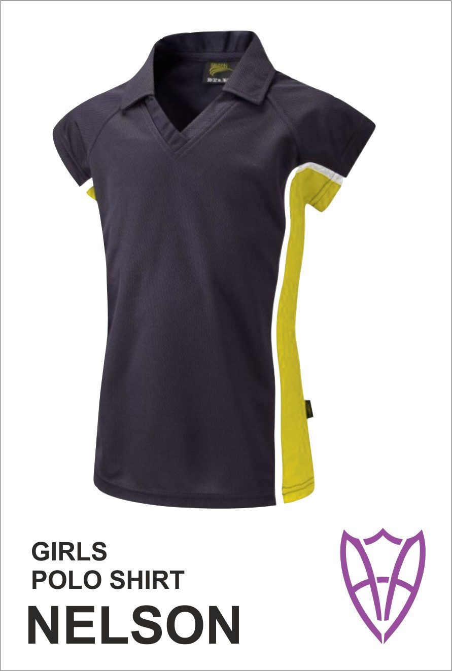 Girls Polo Shirt Yellow House