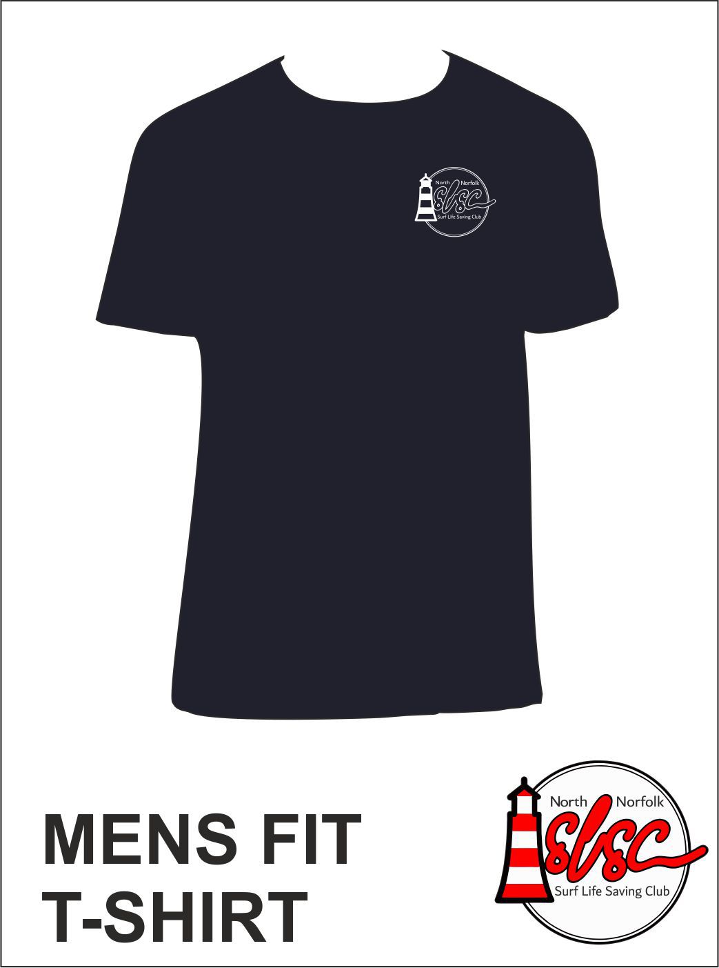 Mens Small Print T Shirt Navy