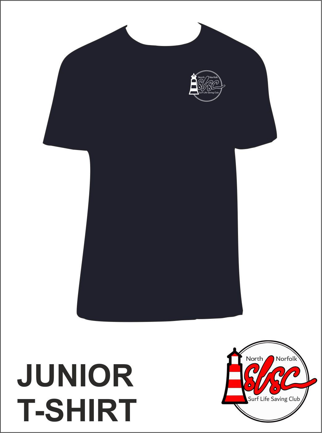 Junior T Shirt Small Print Navy