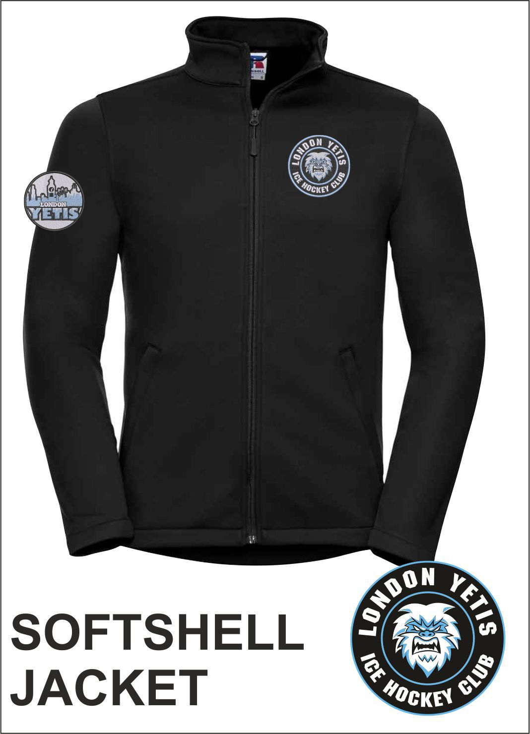 Softshell Jacket Black Doudle Detail