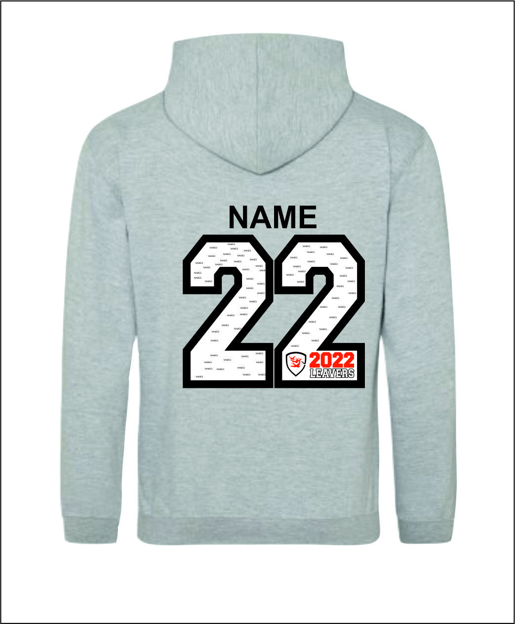 Grey Hoody Front Classic