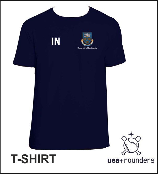 Round Neck Tee Front Navy