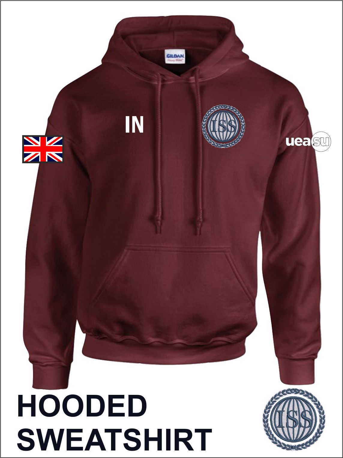 Hoody Maroon Front