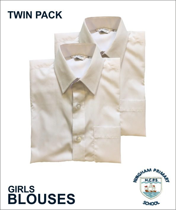 Girls Long Sleeve Blouses (hingham Primary) Twin Pack