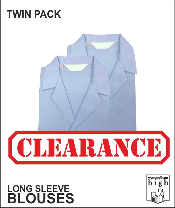 Long Sleeve Rever Collar Blouses Twin Pack