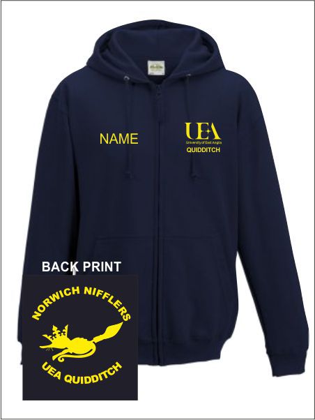 Uea Quidditch Zip Up Hoody