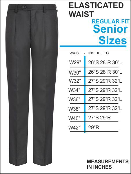 Langley Uniform Elasticated Back Trouser Senior