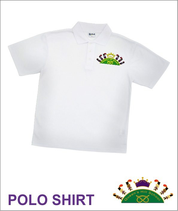 Queen S Hill School White Polo