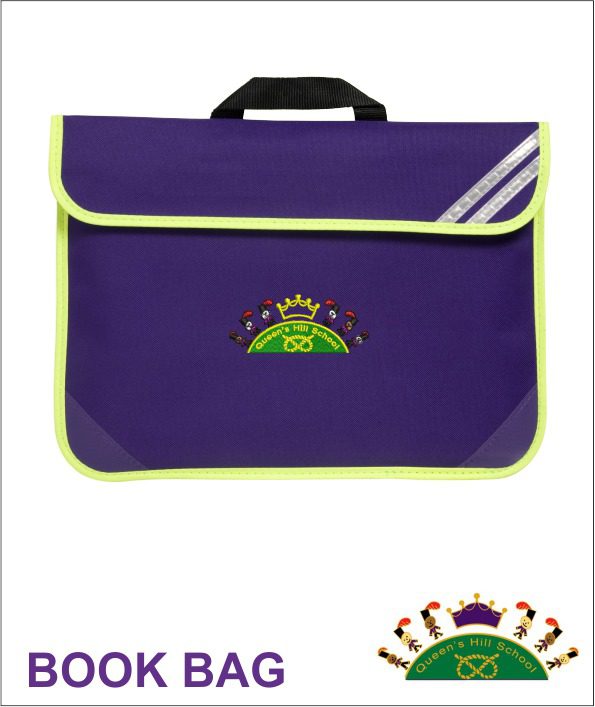 Queen S Hill School Hi Viz Book Bag