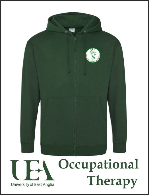 Zip Up Hooded Sweatshirt (UEA Occupational Therapy) Birds of Dereham