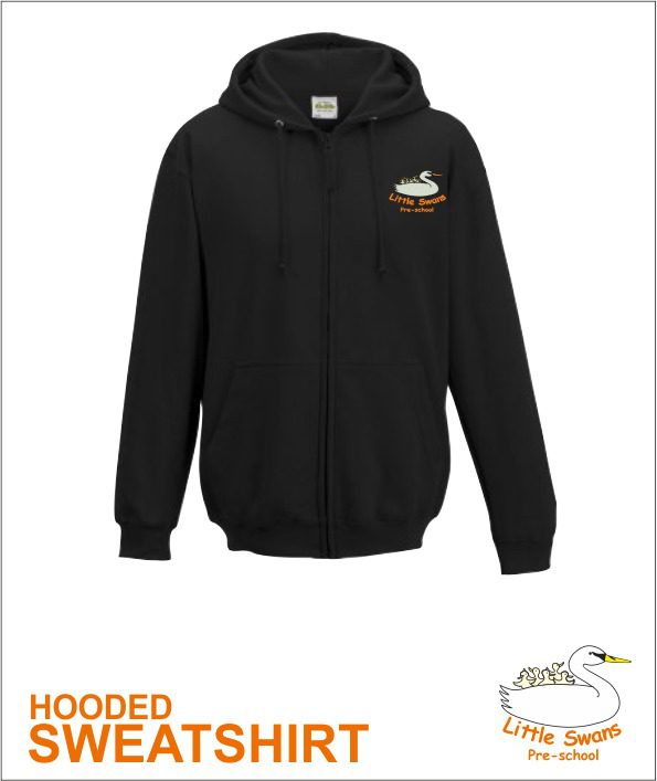 Zip Hoody Black