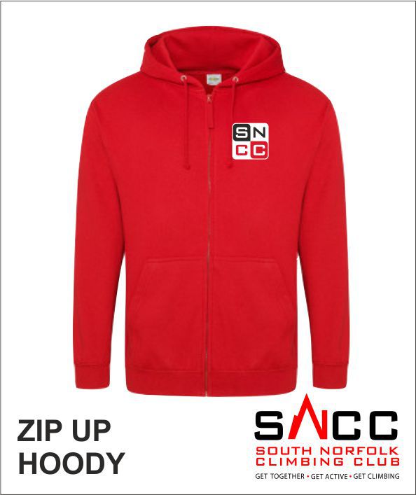 Zip Up Hoody Red Front