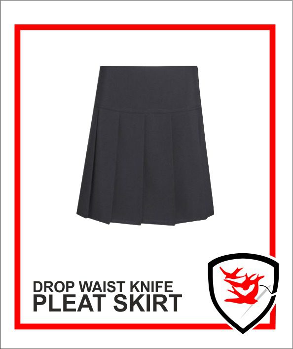 Drop waist Knife Pleat Skirt