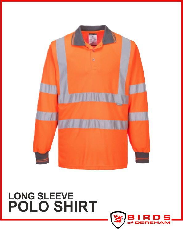 Long Sleeve Hi Viz Polo