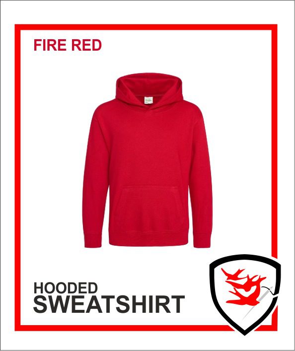 Hooded Sweatshirt Fire Red