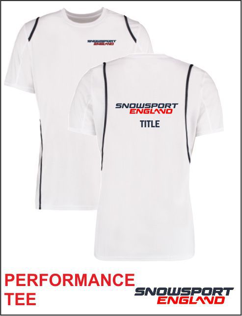 Performance Tee White Navy