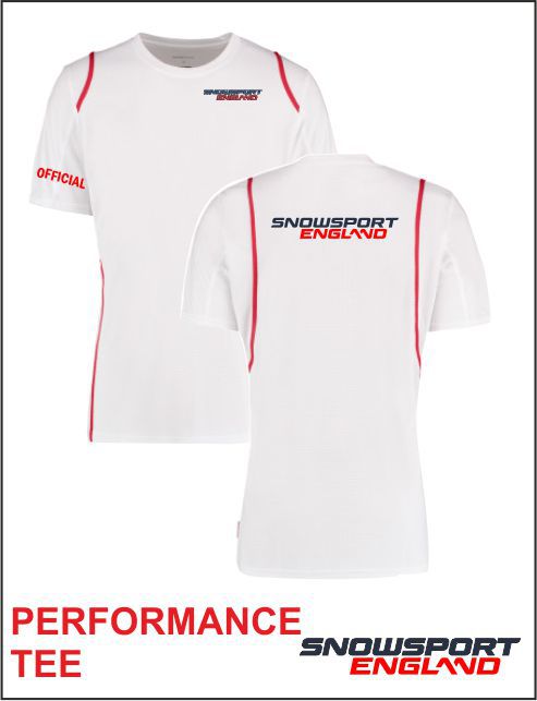 Performance Tee White Red