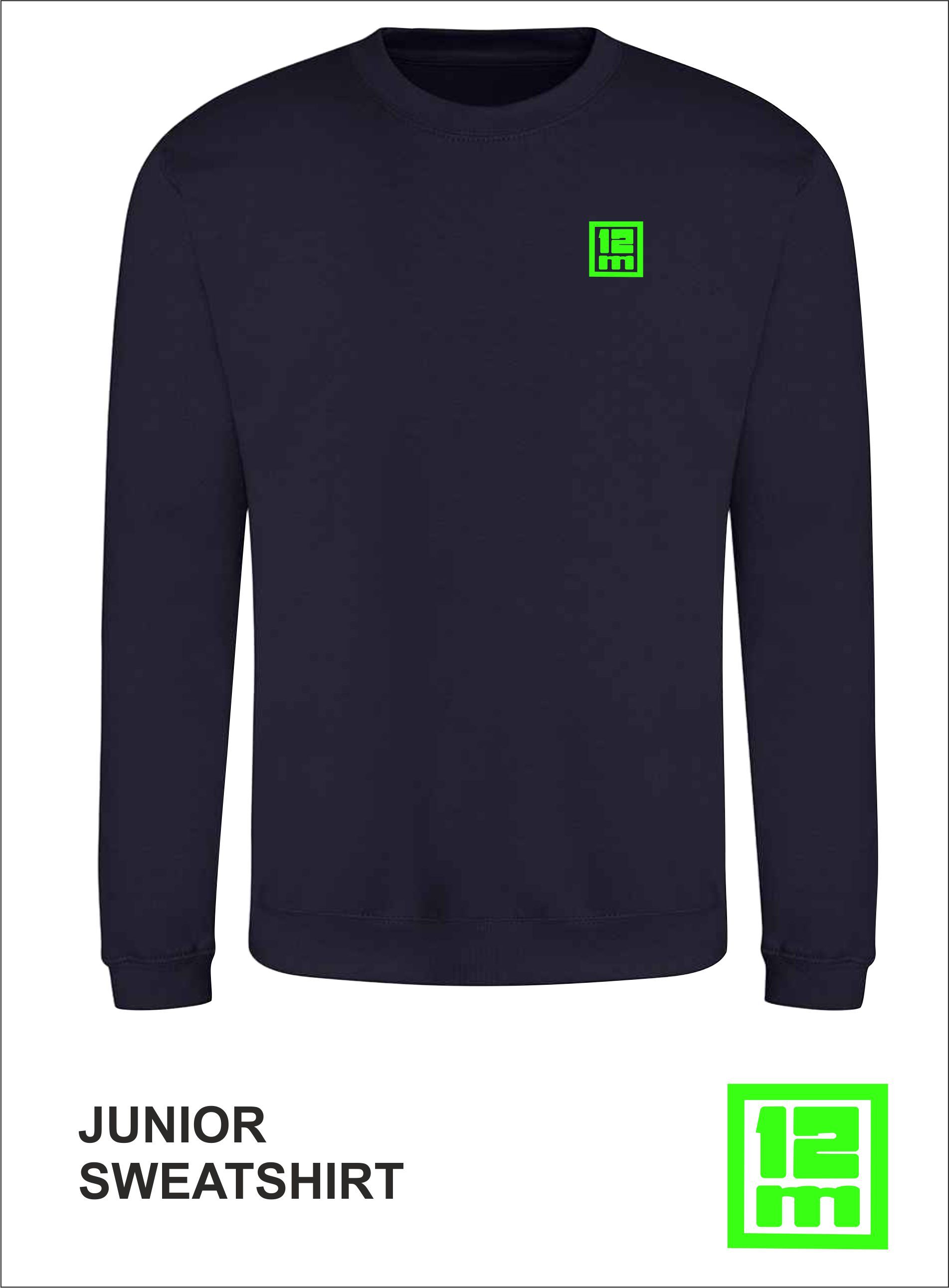 Junior Sweat Sharpies Navy Green Front