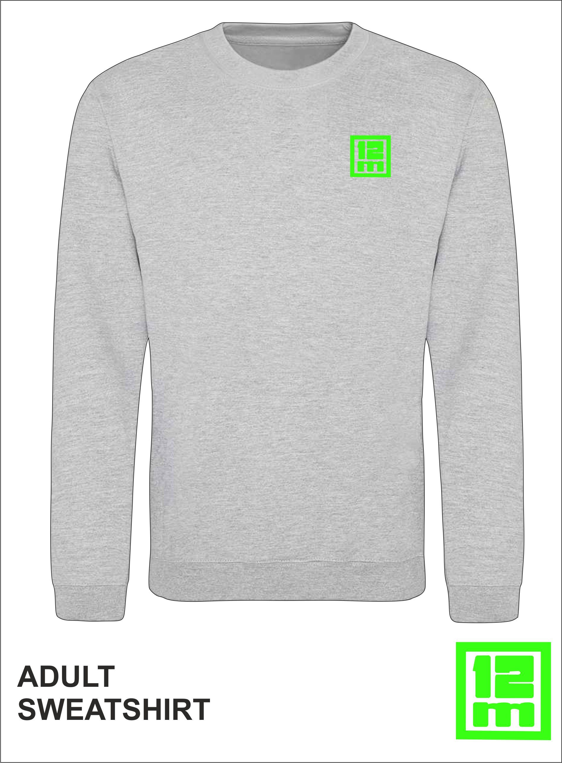 Adult Sweat Sharpies Grey Green Front