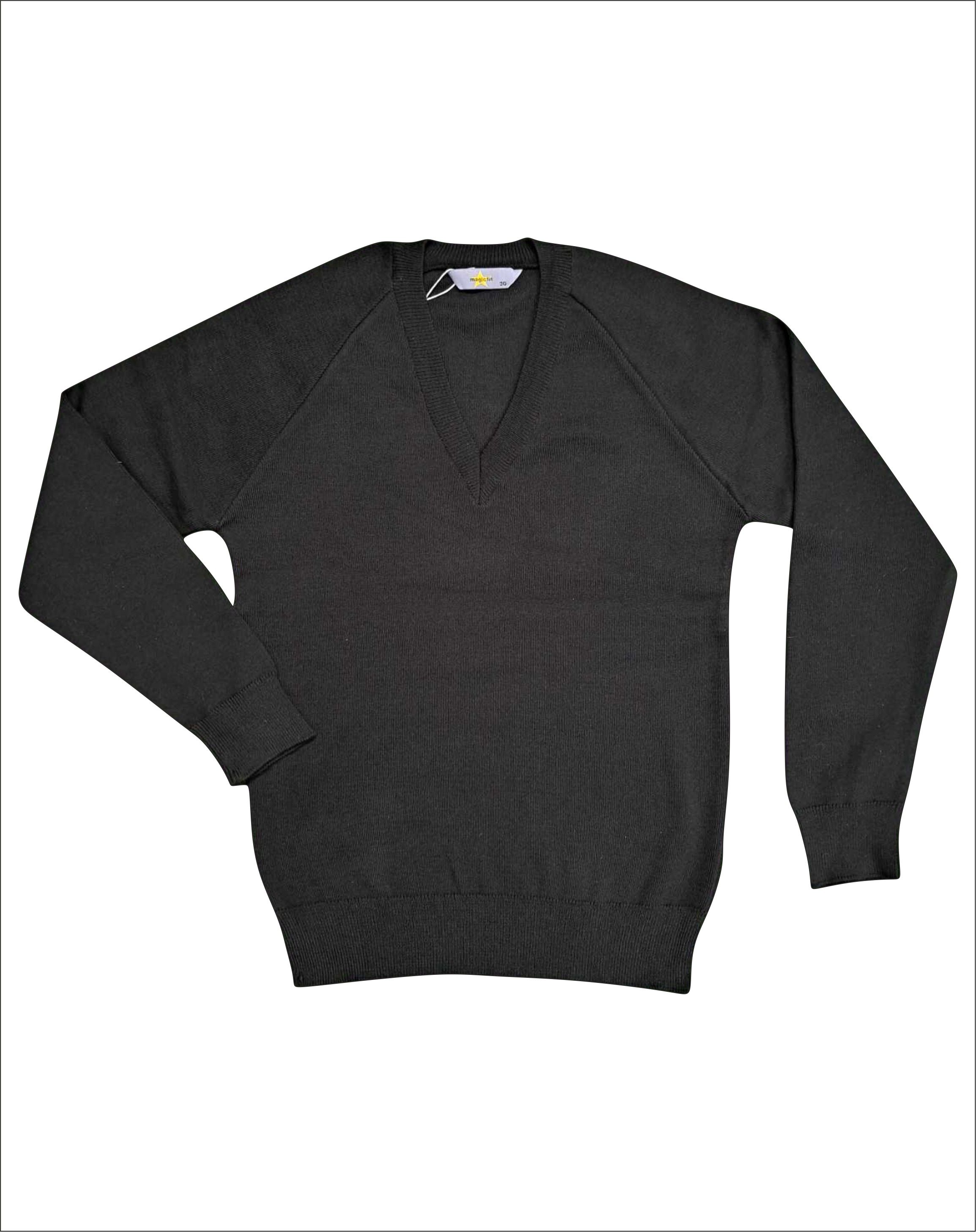 Black V-Neck Jumper