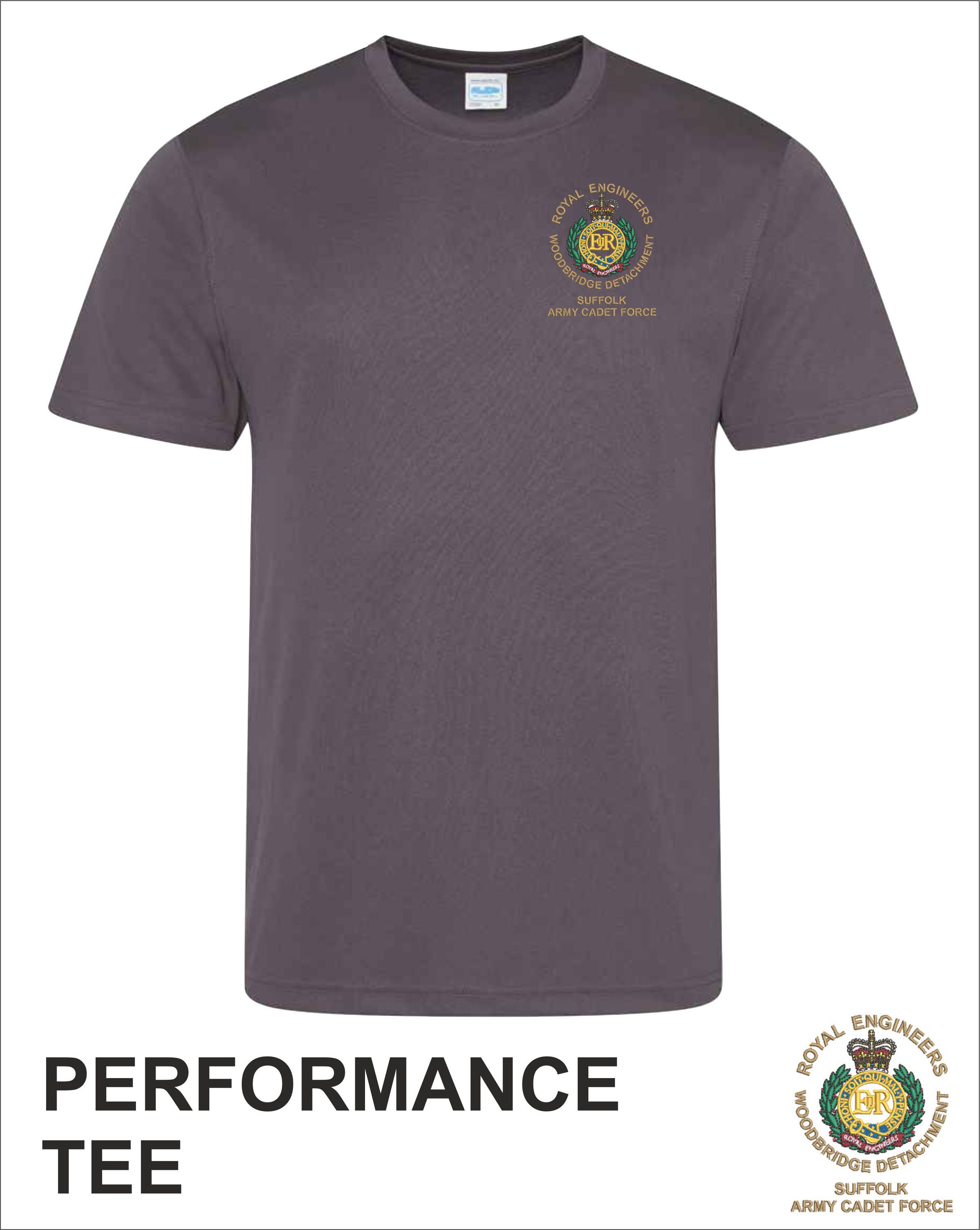 Performance Tee Charcoal Front