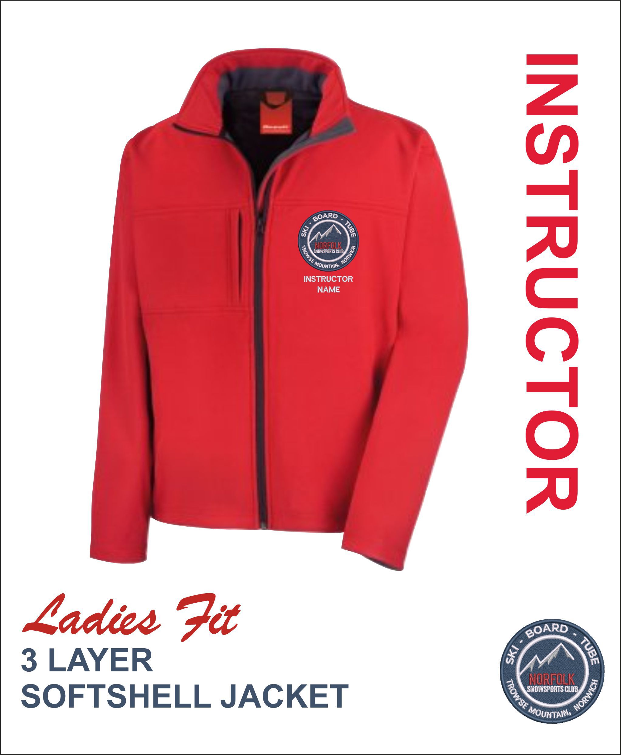 Ladies 3 Layer Softshell Front