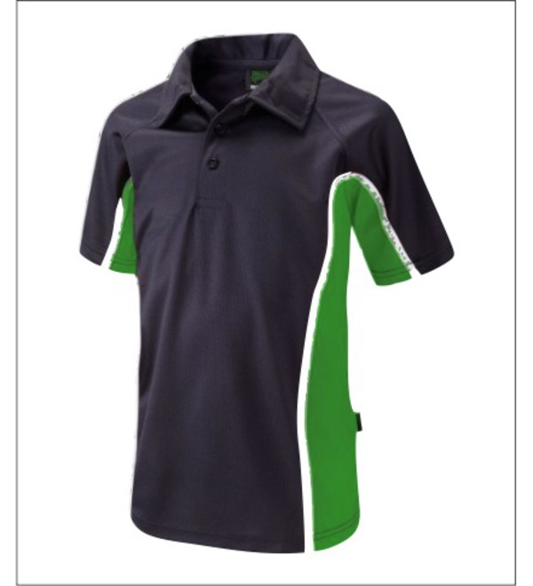Lime green and black polo shirt discount